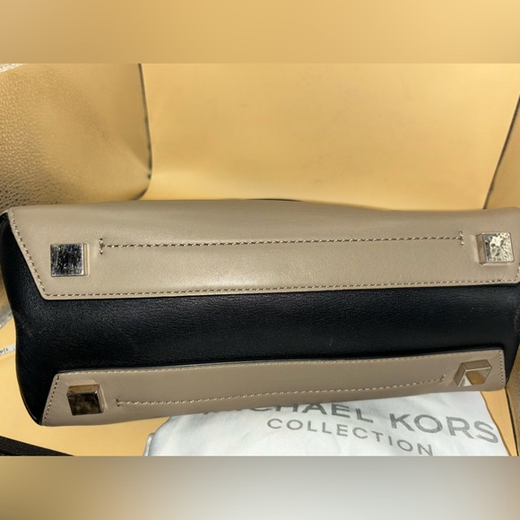 Michael Kors Collection shoulder bag satchel suede/leather black/tan - Picture 8 of 14